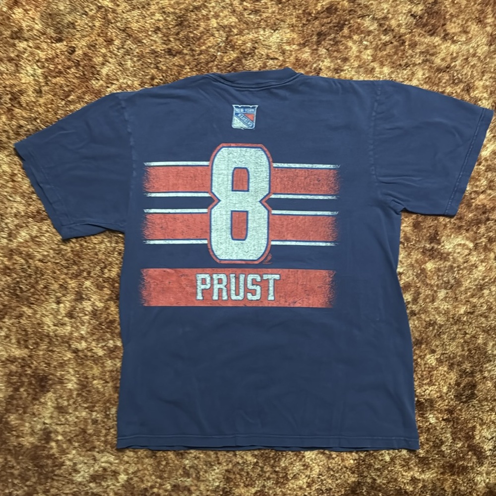 Reebok New York Rangers Brandon Prust T-Shirt. Size Large. MSG Exclusive